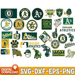 Bundle 32 Files Oakland Athletics Baseball Team svg, Oakland Athletics Svg, MLB Team  svg, MLB Svg, Png, Dxf, Eps, Jpg,