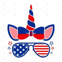 Unicorn With Glasses America Svg, Unicorn 4th Of July Svg, Independence Day Svg, Unicorn Svg, Unicorn With Glasses Svg,