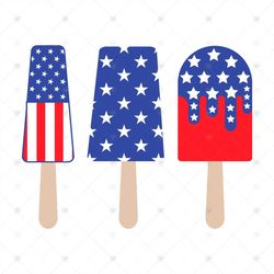 Patriotic Ice Cream Svg, Independence Day Svg, Patriotic Ice Cream Svg, Patriotic Popsicle Svg, Fourth Of July Svg, 4th