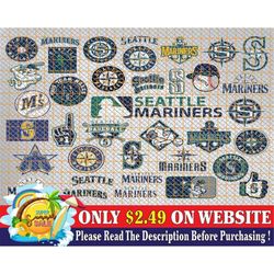 S-eattle-Mariners-Svg, Baseball Team Svg, Bundle Svg Files M-L B Svg, M--L--B Svg, Png, Dxf, Eps, Instant Download,
