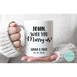 will you marry us - officiant proposal mug, wedding officiant mug, officiant gift, officiant card, will you be our offic