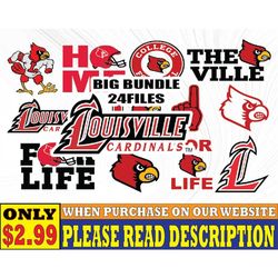 Bundle Logo Louisville Cardinals svg eps dxf png file