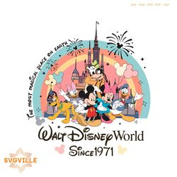 Retro Walt Disney World Vintage Mickey And Friends SVG File