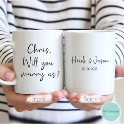 will you marry us 3 - officiant proposal mug, wedding officiant mug, officiant gift, officiant card, will you be our off