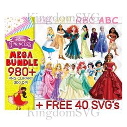980 Files Disney Princess Png Bundle, Disney Png, Princess Png