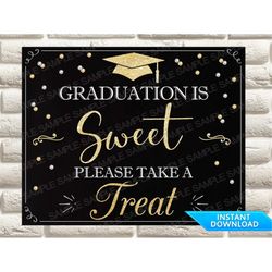 Graduation is Sweet Take a Treat Sign, Graduation is Sweet Please Take a Treat Sign, Graduation Party Sign, Graduation P