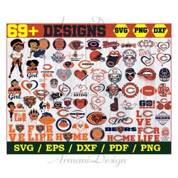 69 Designs Chicago Bears Football Svg Bundle, Nfl Logo Svg