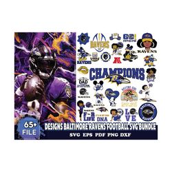 65 Designs Baltimore Ravens Football Svg Bundle, Ravens Girl Svg