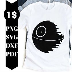 Death Star SVG File, Star Wars Empire Space Station Download Digital File - dxf, pdf, png - Cricut - Glowforge Laser Cut