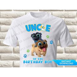 Puppy Dog Pals Uncle of the Birthday Boy Iron On Transfer, Puppy Dog Pals Iron On Transfer, Puppy Dog Pals Birthday Shir