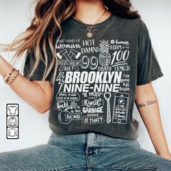 Brooklyn Nine Nine Doodle Art Shirt, Vintage Brooklyn Nine Nine TV Print Tattoo Design Art Concert 2023 DA3105DT