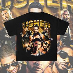 Usher vintage T-shirt, Bootleg Shirt png, 90s rap tee png, Printable Rap Tee Shirt Design, Instant Download and Ready To