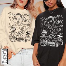 Frank Ocean Doodle Art Shirt, Frank Ocean Blonde Album Typo Lyrics Sweatshirt Hoodie, Frank Ocean Music MUS2204DT