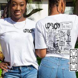 Lovejoy Doodle Art Shirt, 2 Side Vintage Lovejoy Merch Lyrics Album Sweatshirt Hoodie, Retro Lovejoy Tattoo Tour DA1505D