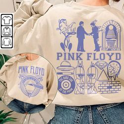 Pink Floyd Doodle Art Shirt, 2 Side Vintage Pink Floyd Lyrics Merch Tee Sweatshirt, Retro Pink Floyd Tattoo Tour 2023 V1