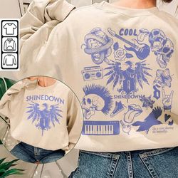 Shinedown Doodle Art Shirt, 2 Side Vintage Shinedown Merch Lyric Album Art Sweatshirt, Retro Shinedown Tour 2023 V1 DA13