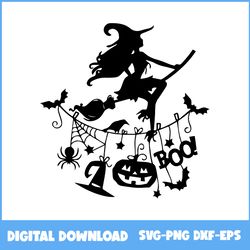Halloween Boo Witch Svg, Witch Svg, Halloween Witch Svg, Boo Svg, Pumpkin Svg, Halloween Svg, Png Eps Dxf Digital File