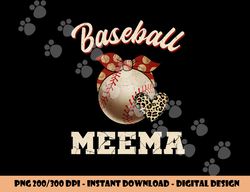 Baseball Meema Bandana Leopard Heart Fans Mother s Day png, sublimation copy