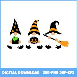 Halloween Gnomies Pumpkin Svg, Gnomies Pumpkin Svg, Pumpkin Svg, Cartoon Svg, Halloween Svg, Png Eps Dxf Digital File