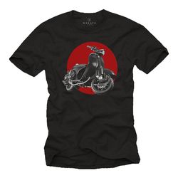 Cool Scooter Shirt printed in red and white for Men S-XXXXXL