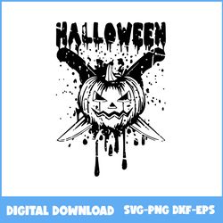 Halloween Pumpkin Knife Svg, Halloween Pumpkin Svg, Pumpkin Svg, Knife Svg, Halloween Svg, Png Eps Dxf File