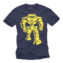 MAKAYA Mens T-Shirt Short Sleeve Round Neck - Big Bang Robot Sheldon S-XXXXXL