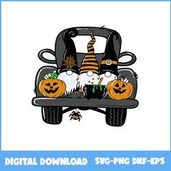 Halloween Truck Gnomies Svg, Gnomies Svg, Truck Svg, Pumpkin Svg, Halloween Svg, Png Eps Dxf Digital File