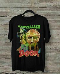 MF Doom T-Shirt, Vintage 90s Hip Hop Rap Tour Mens Tshirt Size USA Unisex Heavy Cotton