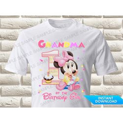 Baby Minnie Mouse Grandma of the First Birthday Girl Iron On Transfer Baby Minnie Mouse Iron On Transfer Baby Minnie Mou