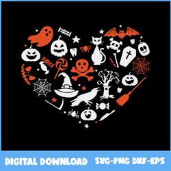 Heart Halloween Horror Svg, Happy Halloween Svg, Pumpkin Svg, Heart Svg, Horror Svg, Halloween Svg, Png Eps File