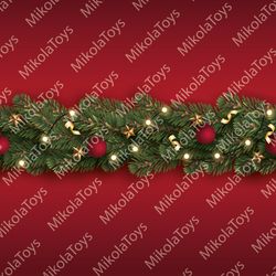Christmas decor SVG/ Christmas seamless pattern/ Pine tree garland SVG/ Digital Paper/ Christmas scrapbook paper/ Decor