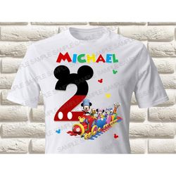 Mickey Mouse Clubhouse Iron On Transfer, Mickey Mouse Choo Choo Express Birthday Boy Iron On Transfer, Mickey Mouse Shir