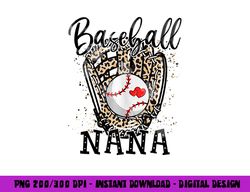 Baseball Nana Leopard Game Day Baseball Lover Mothers Day png, sublimation copy