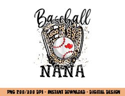 Baseball Nana Leopard Game Day Baseball Lover Mothers Day png, sublimation copy
