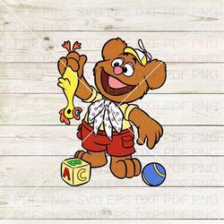 Baby Fozzie Muppet Babies 033 Svg Dxf Eps Pdf Png, Cricut, Cutting file, Vector, Clipart
