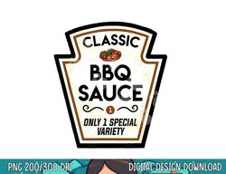 Barbecue BBQ Sauce Bottle Label Halloween Matching Costume png, sublimation copy