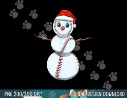 baseball snowman baseball balls christmas  png,sublimation copy