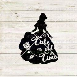 Belle Silhouette Beauty And The Beast 050 Svg Dxf Eps Pdf Png, Cricut, Cutting file, Vector, Clipart