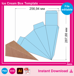 Ice Cream Box Template
