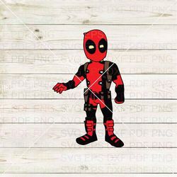 Baby Deadpool 021 Svg Dxf Eps Pdf Png, Cricut, Cutting file, Vector, Clipart