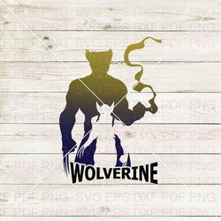 Wolverine Silhouette Svg Dxf Eps Pdf Png, Cricut, Cutting file, Vector, Clipart