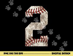 Baseball Team Player Jersey Number 2 Distressed Ball png, sublimation copy