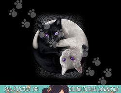Black Cat and White Cat Yin and Yang Halloween for Men Women png, sublimation copy