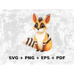 Cartoon Numbat Svg Png Eps, Commercial use Clipart Vector Graphics for Wall Art, Tshirts, Sublimation, Print on Demand,
