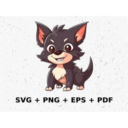 Cartoon Tasmanian Devil Svg Png Eps, Commercial use Clipart Vector Graphics for Wall Art, Tshirts, Sublimation, Print on