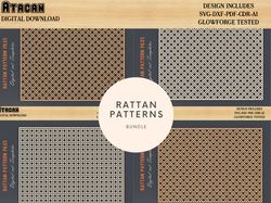 Rattan Cane Seamless Patterns / Cane Weave SVG / Glowforge Laser SVG File 440