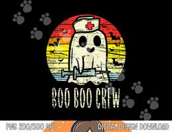 boo boo crew ghost nurse retro halloween 2021 nursing rn  png, sublimation copy