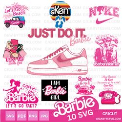 Barbie SVG Cricut SVG Files , Come On Barbie Let'S Go Party SVG , Barbie Nike Svg, Pink Dolls Svg, 10 Layered SVG files