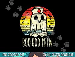 boo boo crew ghost nurse retro halloween 2021 nursing rn  png, sublimation copy