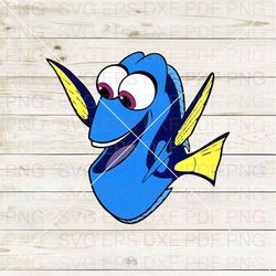 Dory Finding Nemo 022 Svg Dxf Eps Pdf Png, Cricut, Cutting file, Vector, Clipart